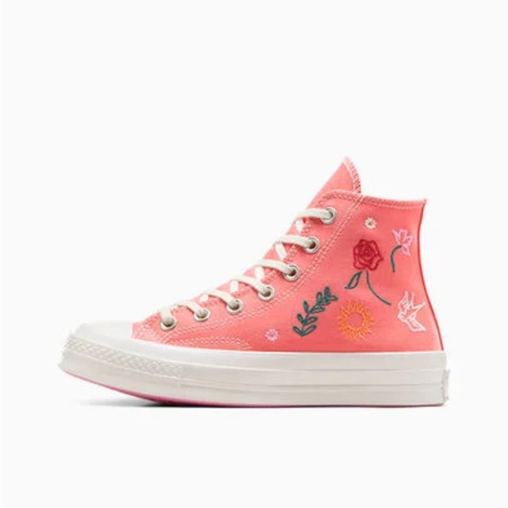 Converse Women's Floral Pink High-Top Sneakers